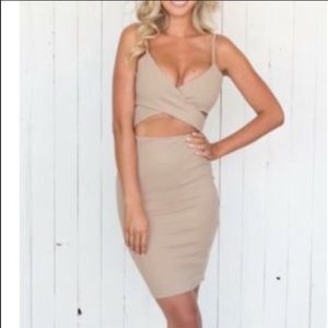Rose bullet cutout dress